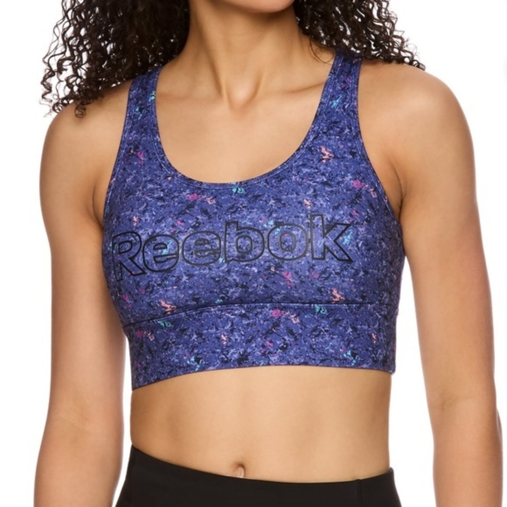 Reebok Sports Bra Deep Colbalt 90s look